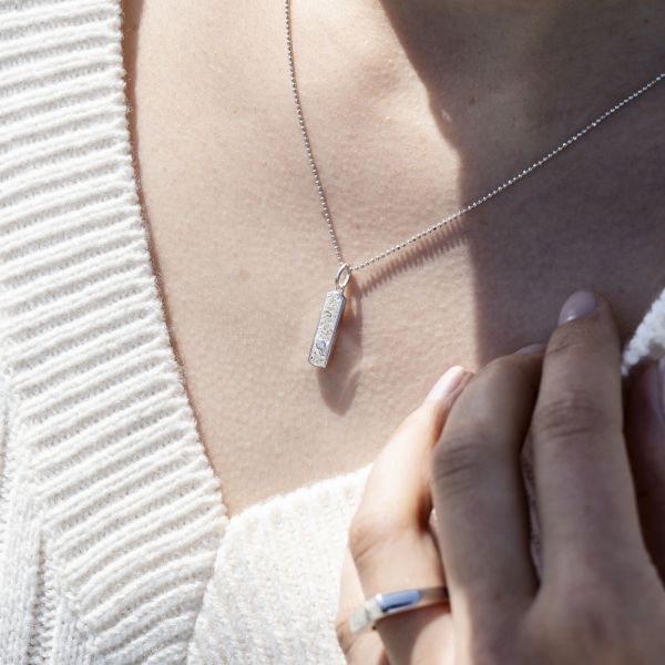 DUR Anhänger "Nordlicht" 925er Silber rhodiniert Strandsand Zirkonia P4592 NEU