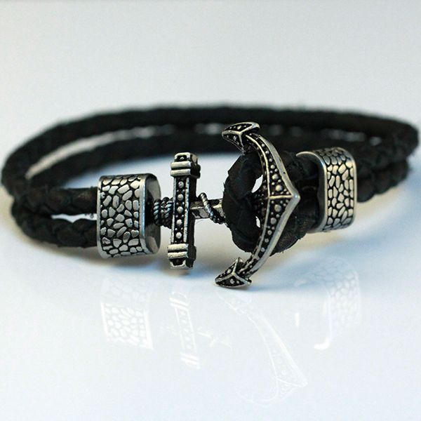 Armband Edelstahl 21 cm Anker als Verschluß