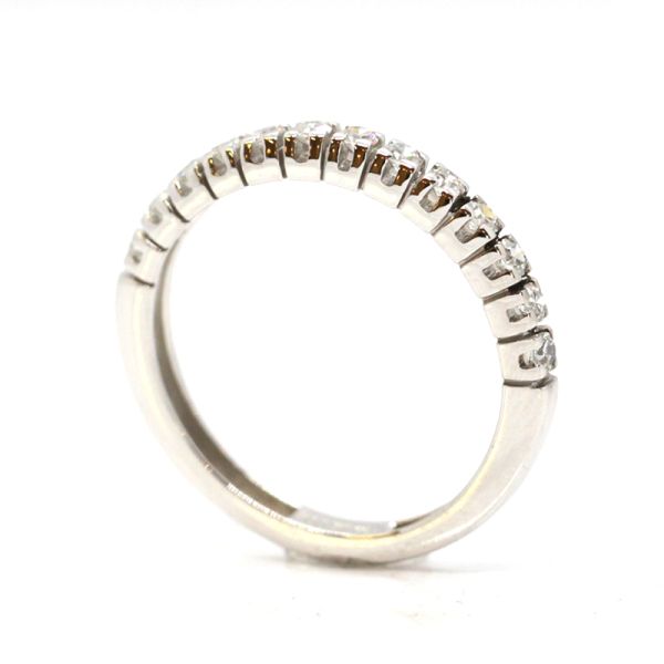 Halbmemoire Ring 585er Weißgold 1,14 ct Diamanten im Brillantschliff GR 60 (14229)