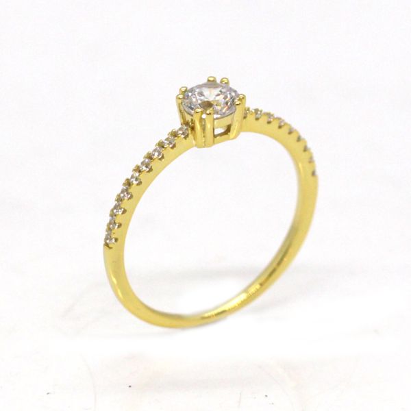 Ring Damenring 925er Silber vergoldet Zirkonia GR 56 90027949 NEU