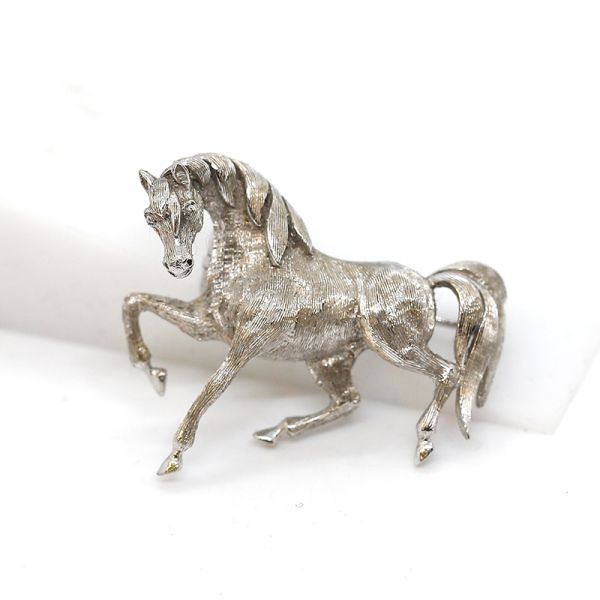 Brosche "Pferd" 750er Weißgold 10 x 12 mm (22833)