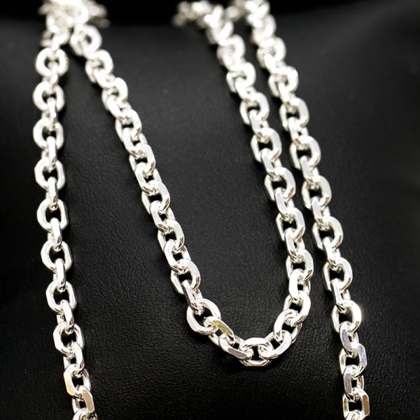 Ankerkette massiv Sterlingsilber 925er Länge 55 cm Stärke 4,5 mm NEU