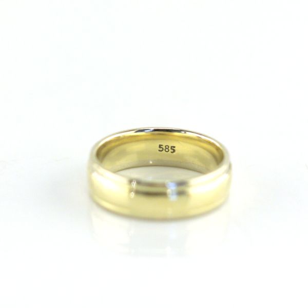 Bi Color Bandring mit 15 Diamanten im Brillantschliff 585er Gold GR 55 (2225)