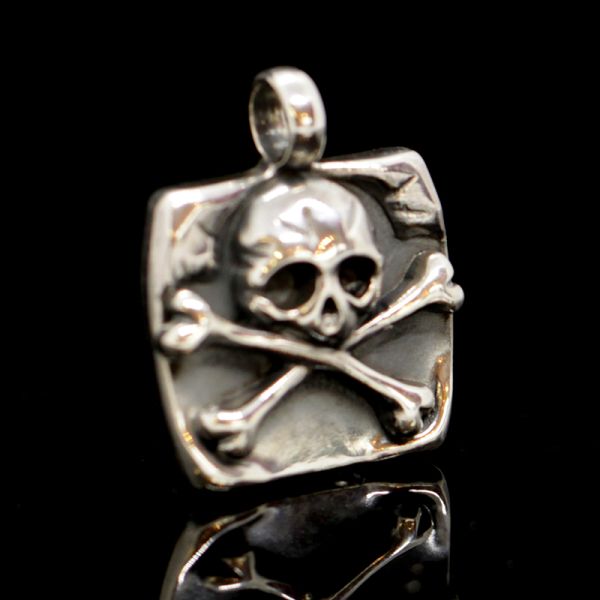 Anhänger "CROSSBONE SKULL" 925er Silber 20 x 25 mm NEU