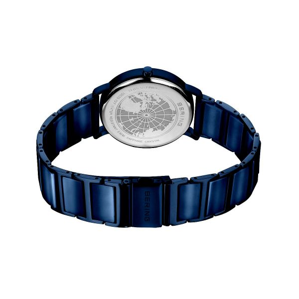 BERING Damen Armbanduhr Solar blau glänzend 19535-797 NEU