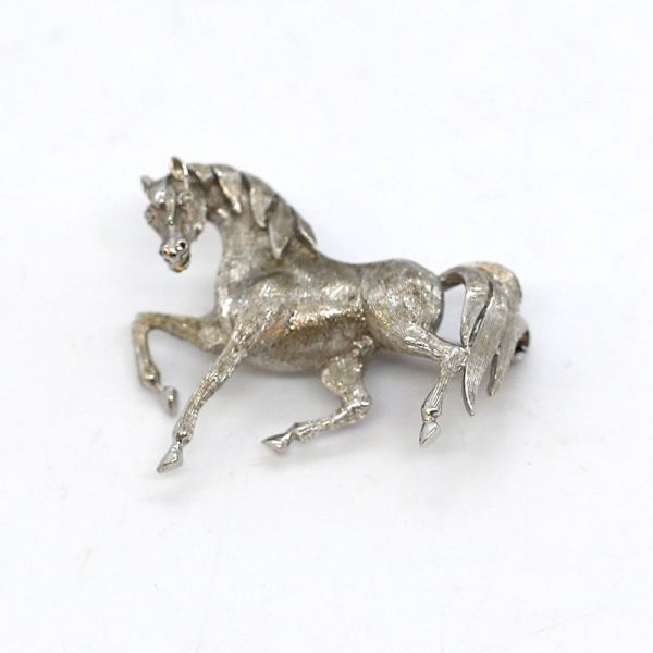 Brosche "Pferd" 750er Weißgold 10 x 12 mm (22833)