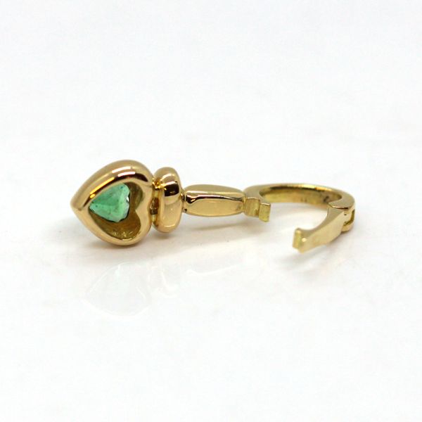 Smaragd Brillant Anhänger 750er Gold auch für Perlenketten geeignet (17581)