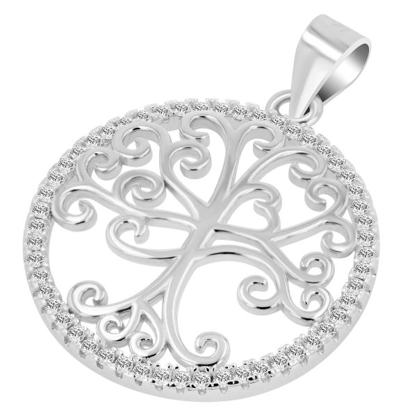 Anhänger Lebensbaum "Kadidja" 925er Silber rhodiniert Zirkonia 5310277-002 NEU