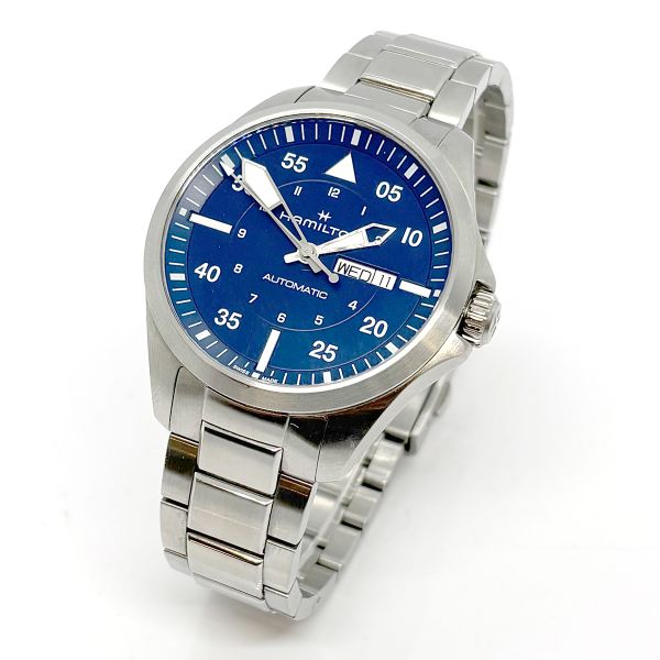 Hamilton Khaki Aviation Pilot Armbanduhr Day Date Automatik H64635140 (36518)