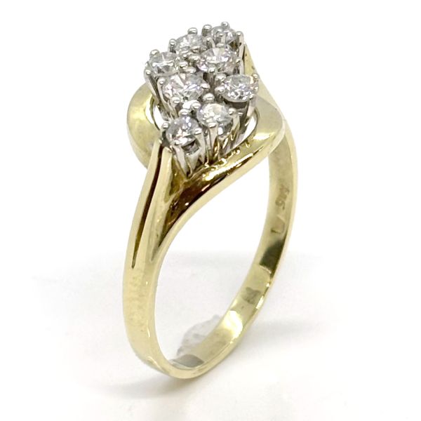 Diamant Ring 585er Gelbgold GR 65 ca. 0,72 Ct Diamanten im Brillantschliff (25759)