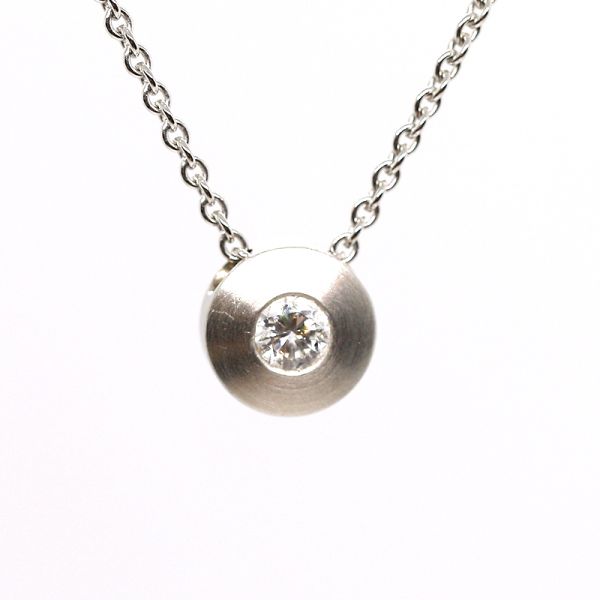 Quinn Solitär Anhänger 750er Weißgold 0,28 Ct Diamant im Brillantschliff (23202)