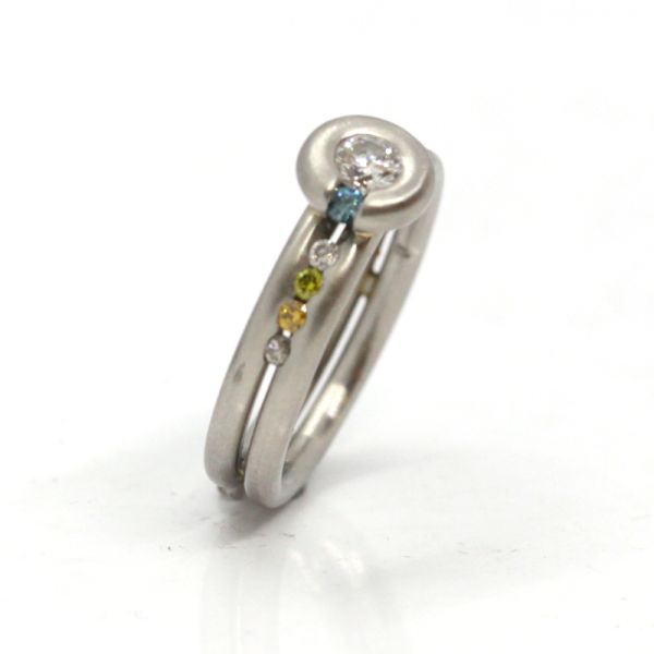 Brillantring 950er Platin 0,45 Ct Diamanten im Brillantschliff GR 53 (13392)