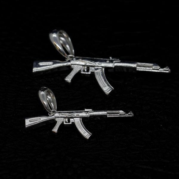Anhänger AK47 Kalaschnikow 925er Silber ca. 35 x 55 mm NEU