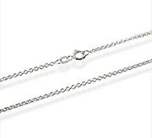 Halskette Ankerkette 925er Sterling Silber rhodiniert 45 cm / 1,2 mm Breit NEU