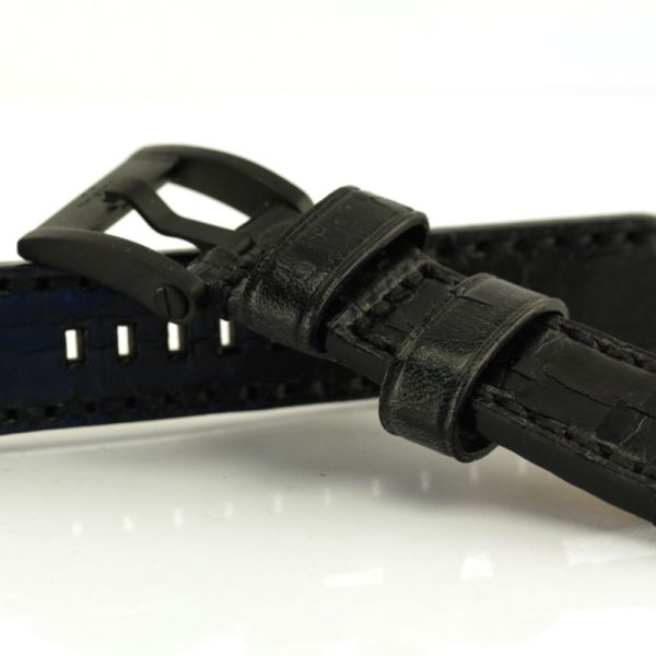 TW STEEL Uhren Armband Leder "Vintage Black" SON OF TIME Serie 22 mm Anstoß