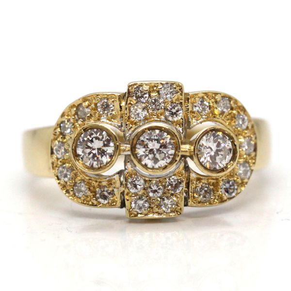 Diamant Ring 585er Gelbgold GR 56 ca. 0,78 Ct Diamanten im Brillantschliff (17825)