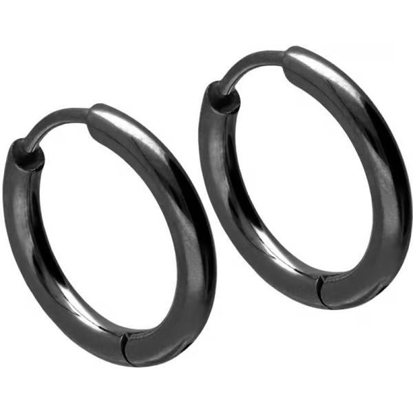 Creolen Chirurgenstahl 316L Schwarz 2 mm Innendurchmesser 10 mm CSO329-SW NEU