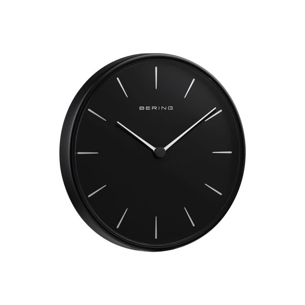 BERING Wanduhr schwarz gebürstet 162 mm 90162-22R NEU