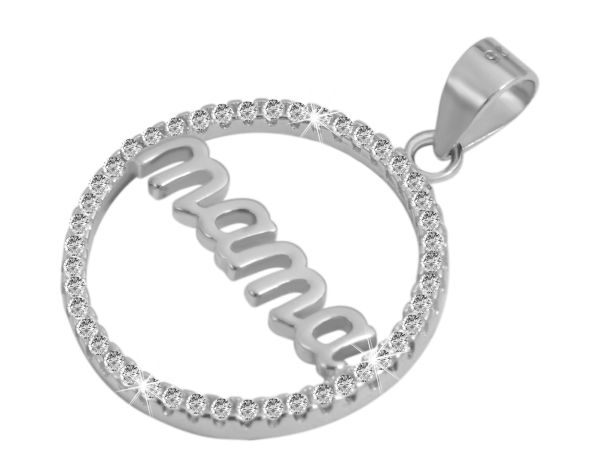 Anhänger MAMA "Ommy" 925er Silber rhodiniert Zirkonia 5310080-001 NEU