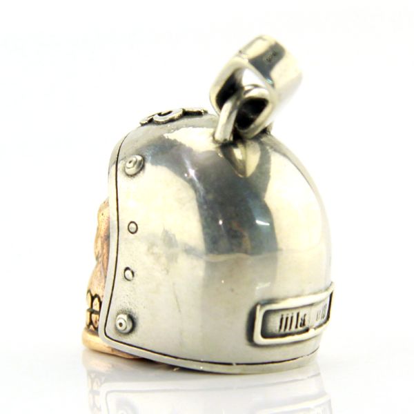 JJJ LA Anhänger Herren "BIKER SKULL BRONCE" 925er Silber Bronze NEU!