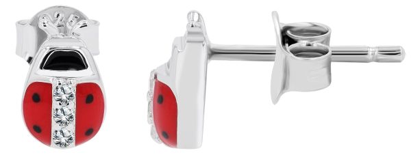 Ohrstecker "Itzel" Marienkäfer 925er Silber Emaille Zirkonia 5300487-001 NEU