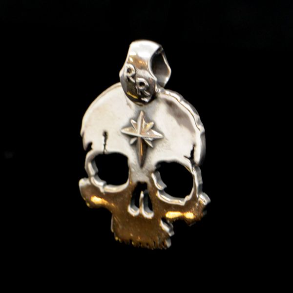 Anhänger "SKULL" in 925er Silber 24 x 35 mm by Rude Riders NEU