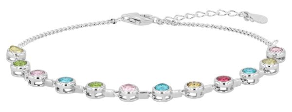 Armband "Lorya" 925er Silber rhodiniert farbige Zirkonia 5340115-001 NEU