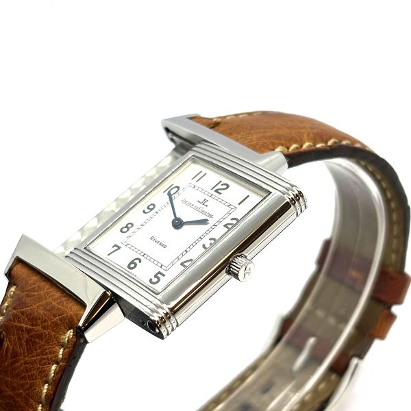 JaegerLeCoultre Reverso Classique Handaufzug Damen Armbanduhr Edelstahl Ref. 250.8.86 (37212)