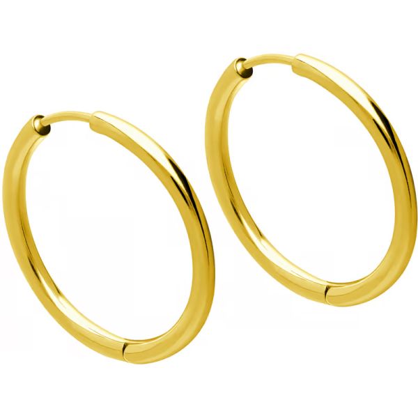 Creolen Chirurgenstahl 316L Gold 2 mm Innendurchmesser 18 mm CSO329-GO NEU