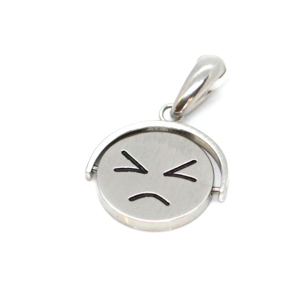Anhänger Edelstahl Emoji drehbar ST8-075 NEU