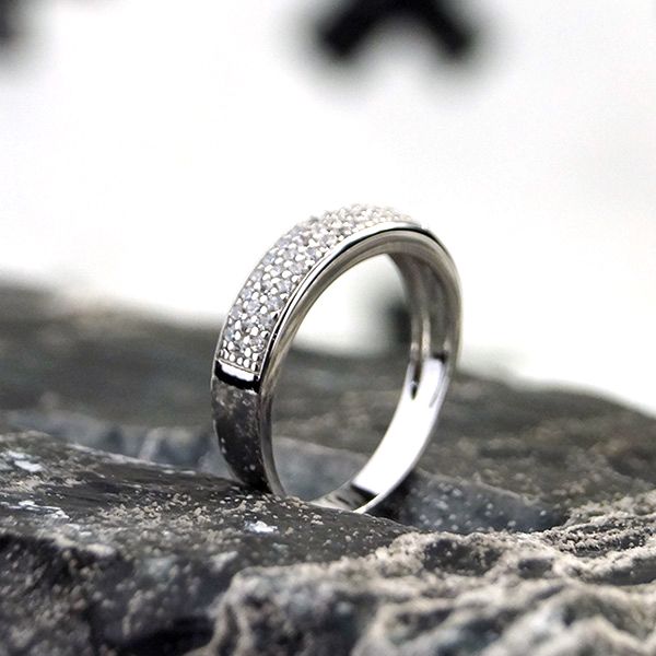 Silber Ring Damen 925er Silber rhodiniert GR 54 (US 7) BRS03880-7