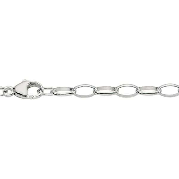 Halskette Weitanker rhodiniert 925er Silber 3,5 mm / 0 cm BKS253/70 NEU