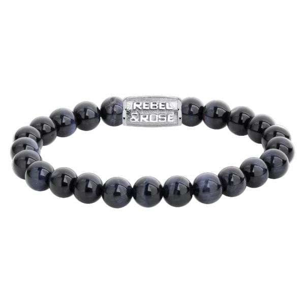 Rebel & Rose Armband "Tiger Blues" 8 mm RR-80039-S-M 17,5 cm NEU