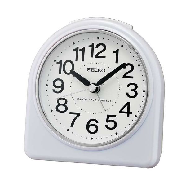 SEIKO Wecker Funkwecker weiß QHR204W NEU