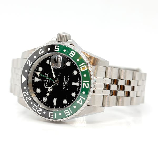 DAVOSA "Ternos" Herrenarmbanduhr GMT Automatik Ref. 16159007 aus 02/23 Restgarantie TOP!