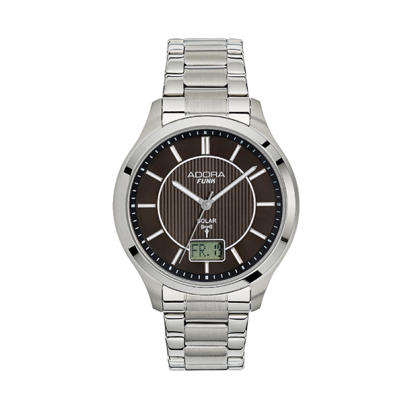 Adora Funk Solar Armbanduhr Edelstahl AF7181 NEU