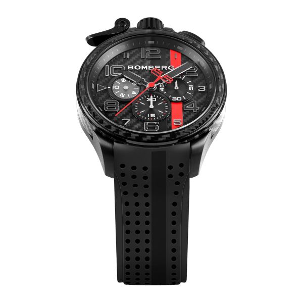 BOMBERG BOLT-68 Racing Carbon XR Chrono 45 mm Edelstahl PVD Black Silikonband BS45CHPBA.059-37.12 NE