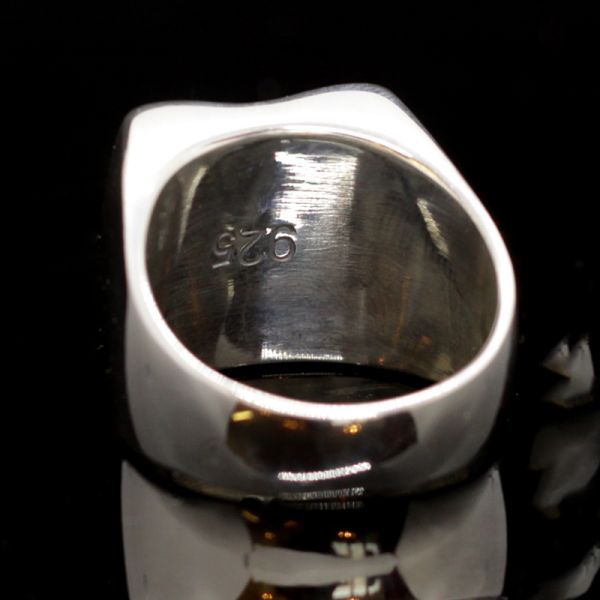 Ring Siegelring "CROSSBONE SKULLS" 925er Silber Gr 62 NEU