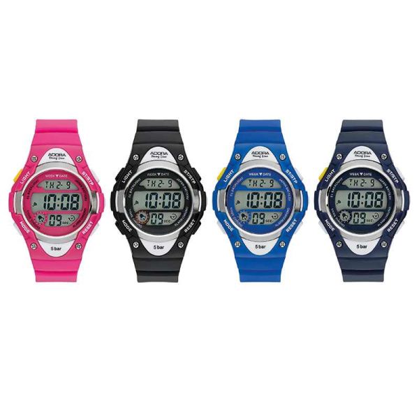 Adora Youngline Digitale Armbanduhr Kunststoff/ Silikon schwarz (AY4458)