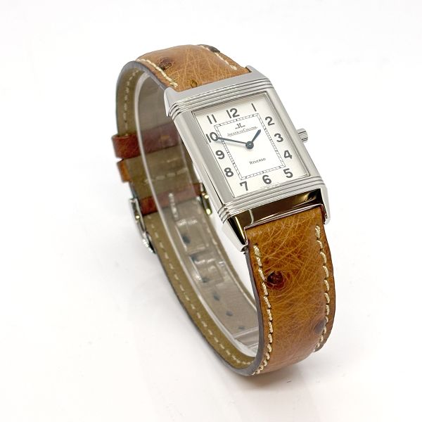 JaegerLeCoultre Reverso Classique Handaufzug Damen Armbanduhr Edelstahl Ref. 250.8.86 (37212)