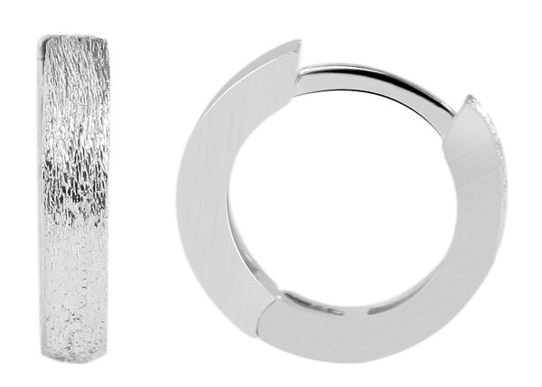 Creolen "Emmi" 925er Silber rhodiniert sandgestrahlt 5300288-001 NEU