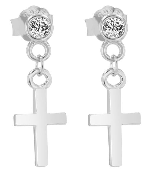 Ohrstecker "Christmar" Kreuz Ohrstecker 925er Silber rhodiniert 5300420-002 NEU