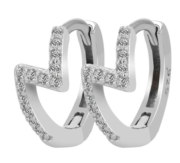 Creolen "Mathilde" 925er Silber rhodiniert Zirkonia 5300386-001 NEU