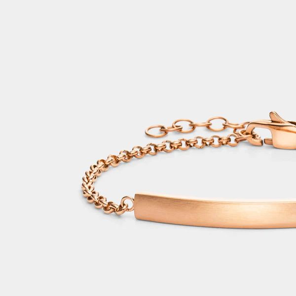 monomania "LUNAR" Edelstahlarmband Roségold matt glänzend Gravurfläche 45991 NEU