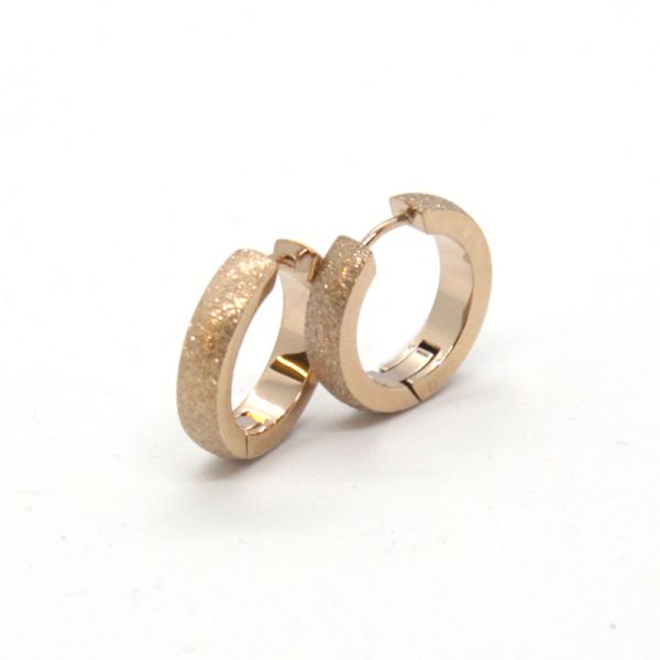 monomania Creolen "STELLA" Edelstahl Roségold diamantiert ø 18 mm NEU