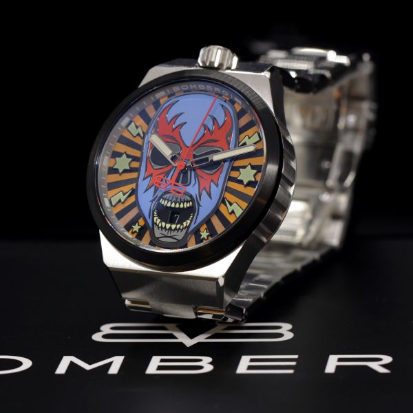 BOMBERG BOLT-68 NEO LUCHA LIBRE BLUE - METAL 43 mm Edelstahl BF43H3SP.03-1.12 NEU