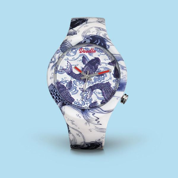 Doodle Uhr CARP KOI BLUE DOODLE WATCH DOOR003 NEU
