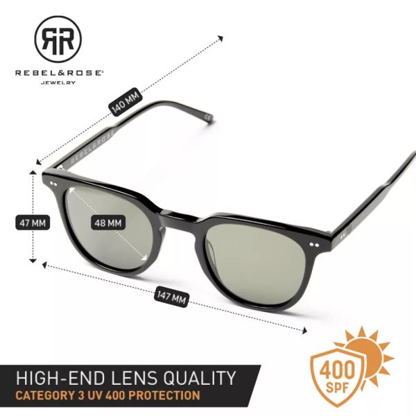 Rebel & Rose Sonnenbrille "Danny Black" RR-SUN002 NEU