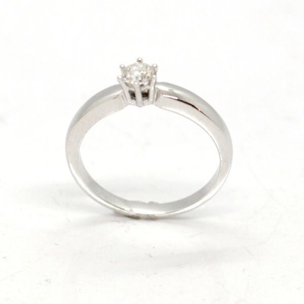 Brillant Ring 585er Weißgold 0,20 Ct Diamant im Brillantschliff GR 53 NEU