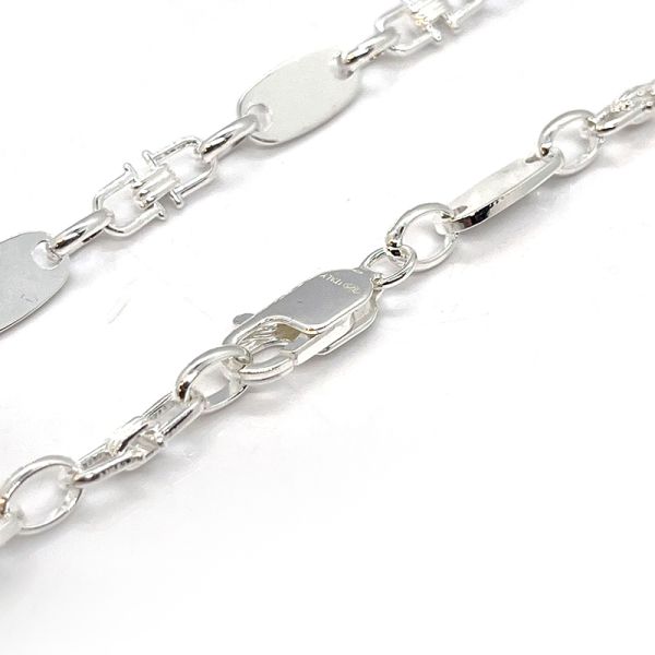 Plattenkette Steigbügel Plättchen 925er Silber 60 cm Breite 6,5 mm NEU